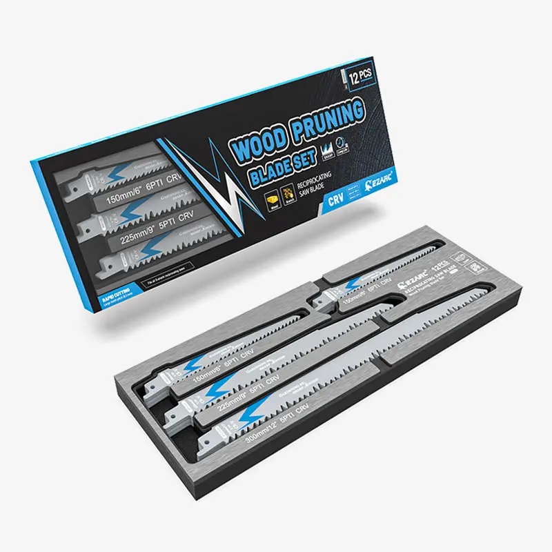 12-Piece Wood Pruning Reciprocating Saw Blade Set – For Tree Trimming & Branch Removal 1