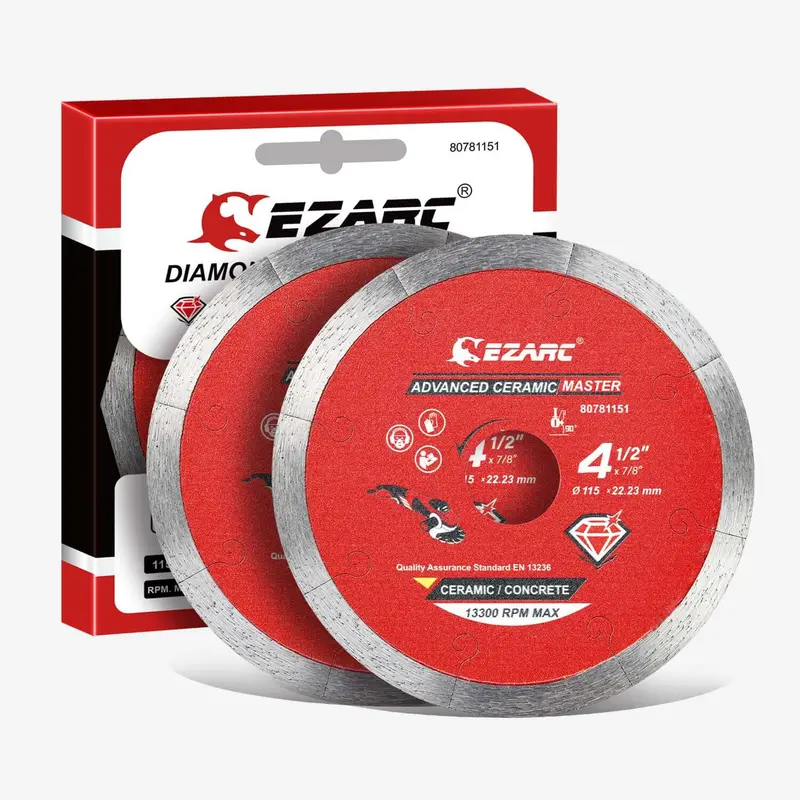 4-1/2" Advanced Ceramic Diamond Blade – Ultra-Clean Cuts In Marble, Brick, Ceramic & Tile 1