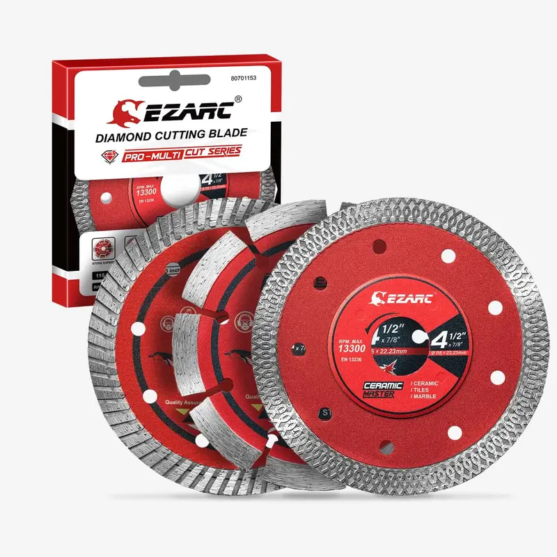 4-1/2" Diamond Blade Mix Pack – For Tile, Marble & Granite (7/8" Arbor) 1