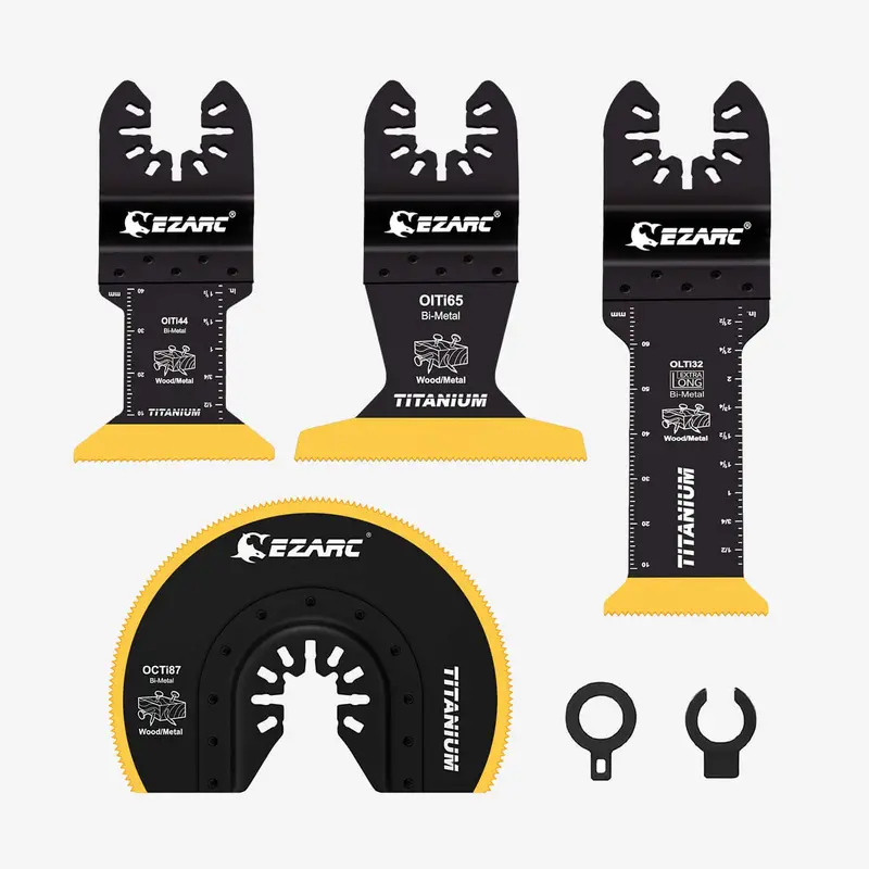 4-Piece Titanium-Coated Multi-Material Oscillating Saw Blade Set 1