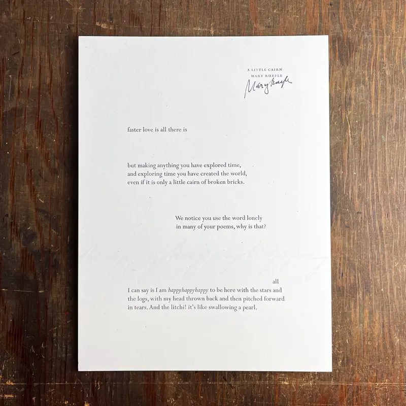 'A Little Cairn' Guidance-Themed Broadside 1