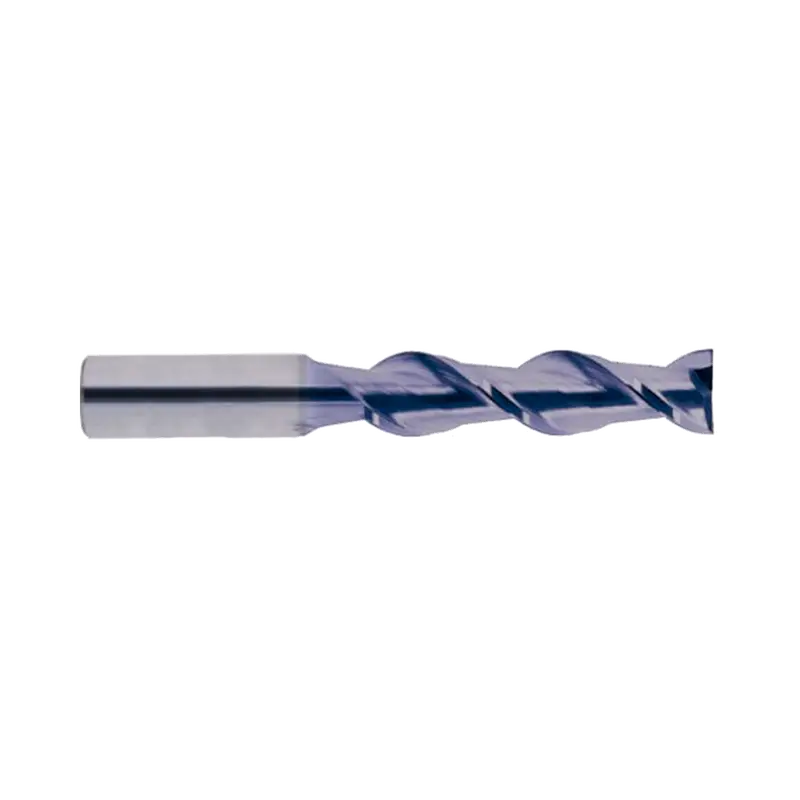 Alu-Power Long-Reach End Mill – 2-Flute Ticn-Coated Carbide, Plain Shank (Eg522) 1