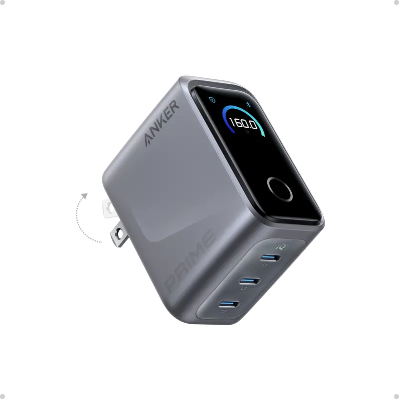 Anker Prime 160W 3-Port Desktop Charger With Intelligent Display 1