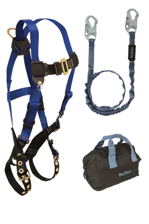 Back-D-Ring Harness With Tongue Buckles, 6-Foot Internal Lanyard, And Gear Bag 1