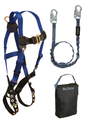 Back-D-Ring Harness With Tongue Buckles, 6-Foot Internal Lanyard, And Gear Bag 1