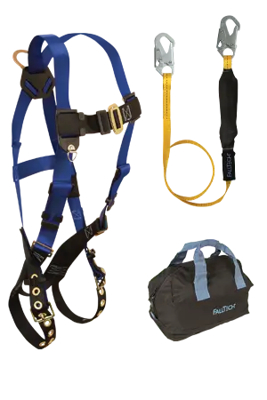 Back-D-Ring Harness With Tongue Buckles, 6-Foot Softpack Lanyard, And Gear Bag 1
