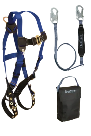 Back-D-Ring Harness With Tongue Buckles, 6-Foot Viewpack Lanyard, And Gear Bag 1
