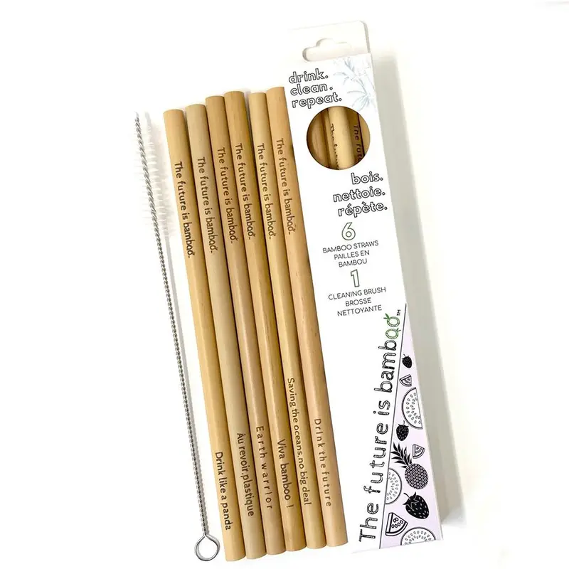 Bamboo Straw Set – Reusable Eco-Friendly Drinking Straws 1
