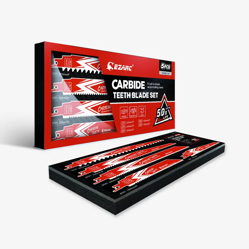 Carbide-Tipped Reciprocating Saw Blade Set – Multi-Material Cutting Performance 1