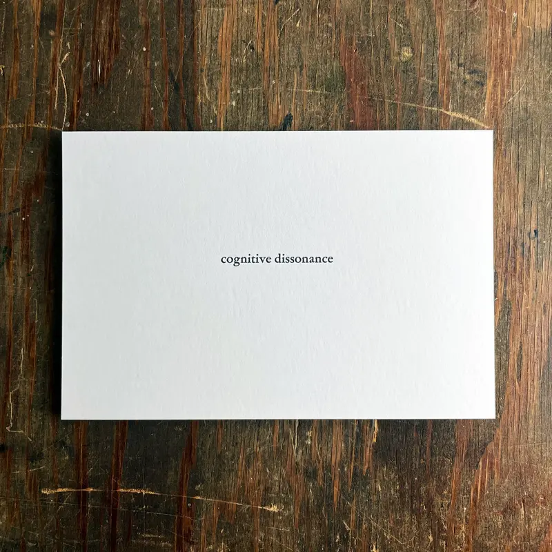 Cognitive Dissonance Insightful Notecard 1