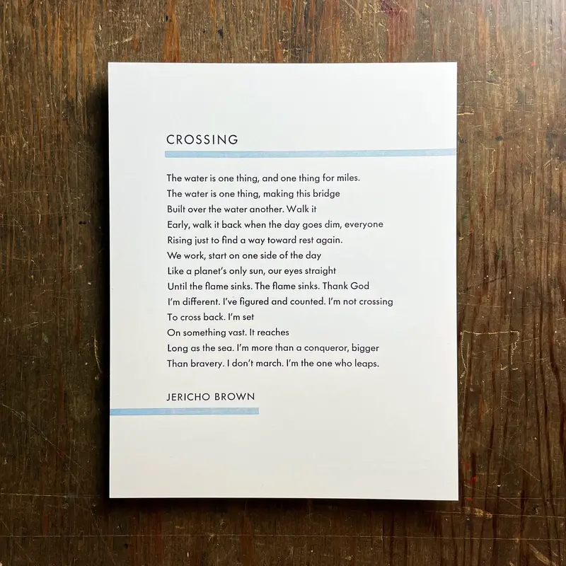 'Crossing' Transition-Themed Broadside 1