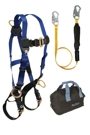 Dual-Anchor Harness With Back And Side D-Rings, Tongue Buckles, 6-Foot Softpack Lanyard, And Gear Bag 1