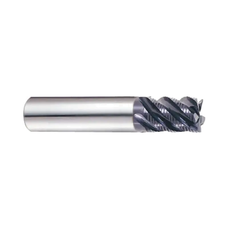 (Eh918) Jet-Power Carbide Multi-Flute Roughing End Mill – Short-Length, Flat Shank For Stainless Steel & Titanium 1