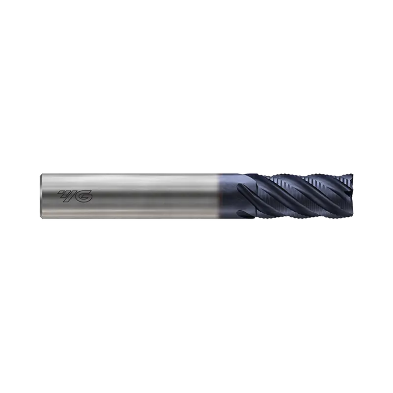 (Ehe54) Titanox-Power Carbide 5-Flute Corner-Radiused Roughing End Mill – Plain Shank For Stainless Steel & Titanium 1