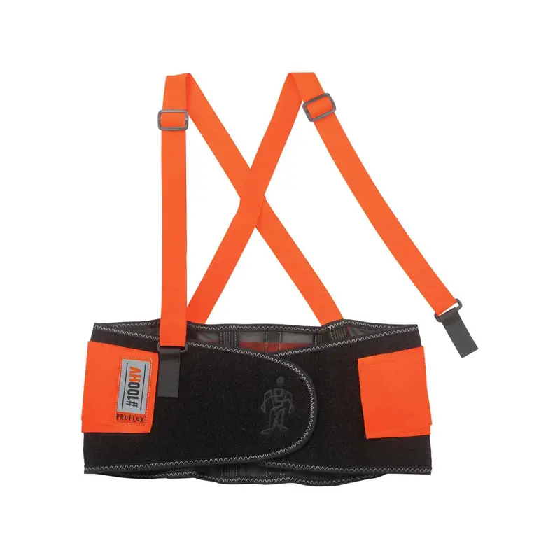 Ergodyne Proflex® 100Hv Hi-Visibility Economy Spandex Back Support – Ansi Compliant, Lightweight 1