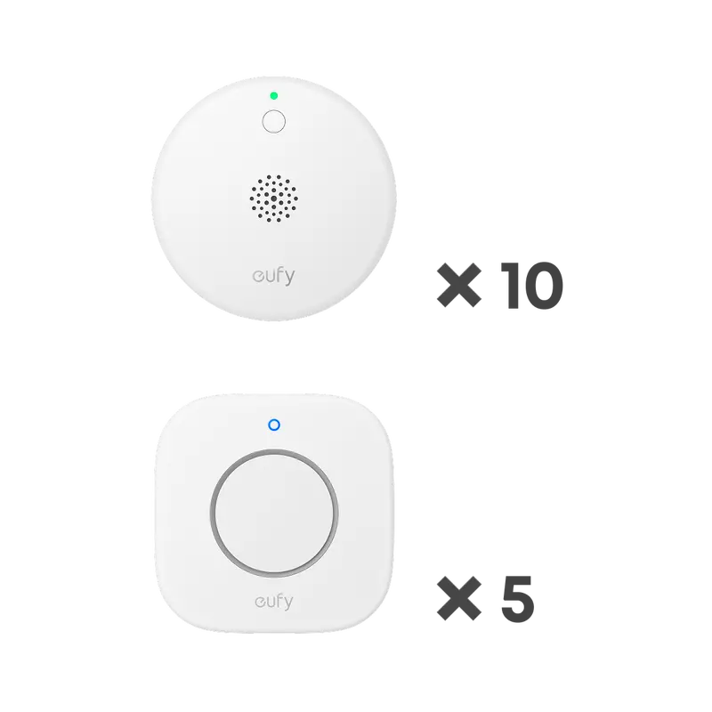 Eufy Smoke Alarm E10 (10-Pack) + Indoor Siren E20 (5-Pack) 1