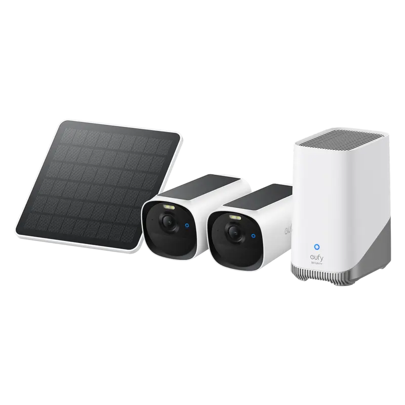 Eufycam E40 Dual-Camera Security Kit With Homebase S380 And Solar Charging 1
