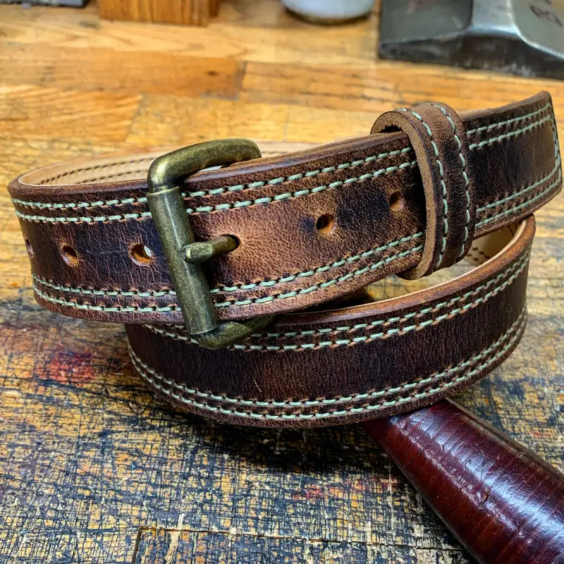 Everyday Buffalo Brown Veg-Tanned Leather Belt With Full Lining 1