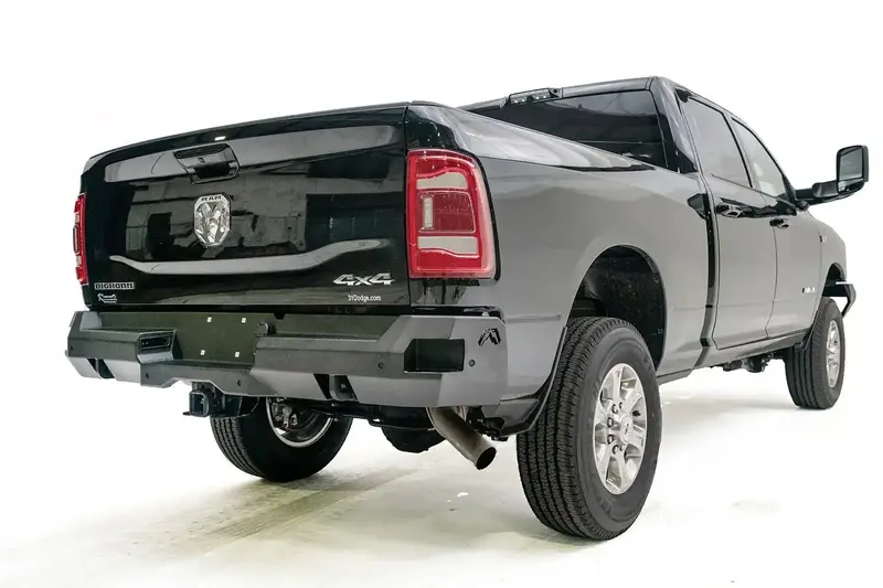 Fab Fours Dr19-W4451-B Premium Rear Bumper – Bare Steel Sensor-Ready Plate 1