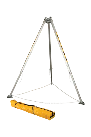 Falltech 8-Foot Adjustable Aluminum Tripod Rescue System – Dual Head-Mounted Pulleys And Click-Lock Height Adjustment 1