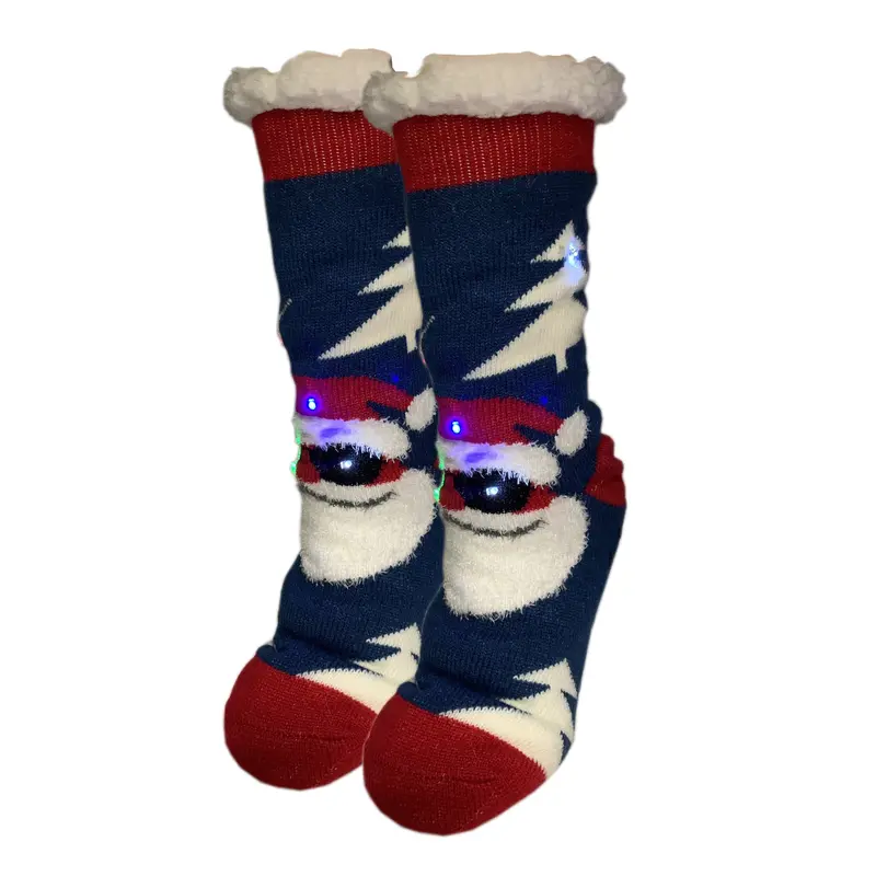 Festive Santa-Themed Slipper Socks 1