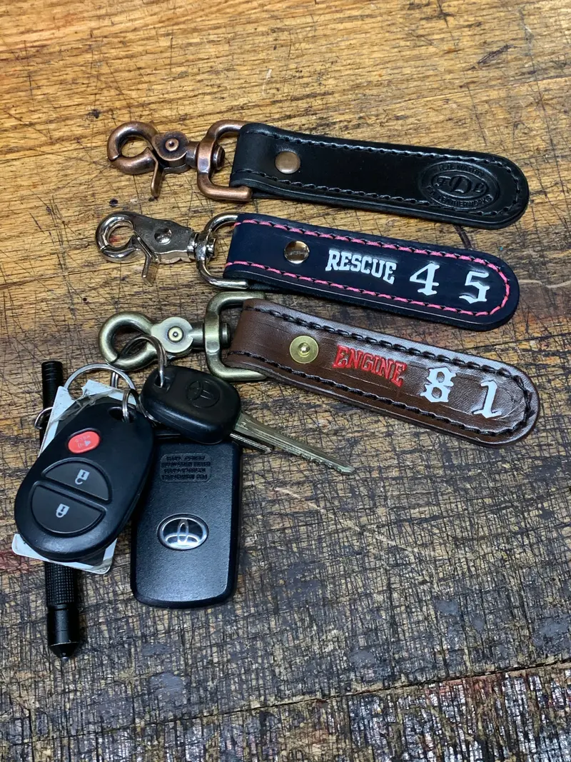 Genuine Leather Key Fob Or Everyday Carry Lanyard 1