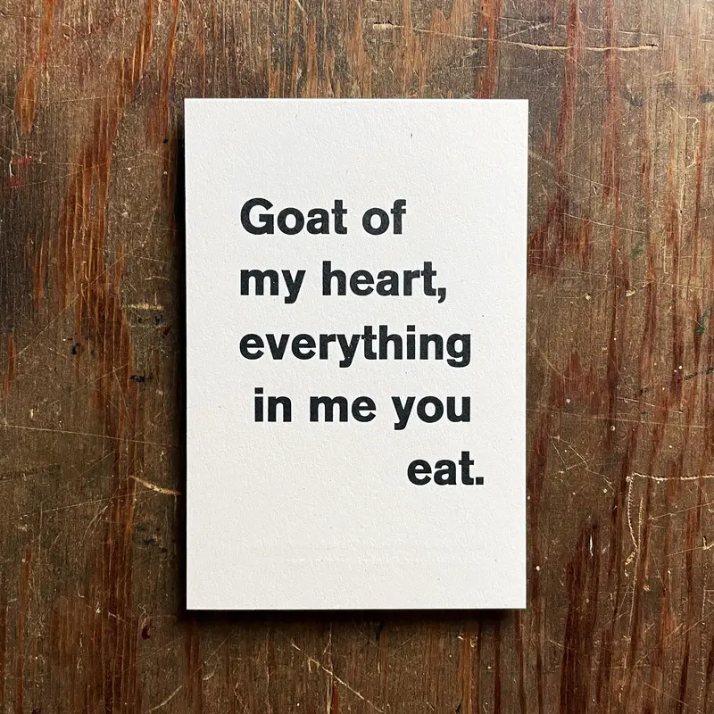 Goat Of My Heart Whimsical Card 1