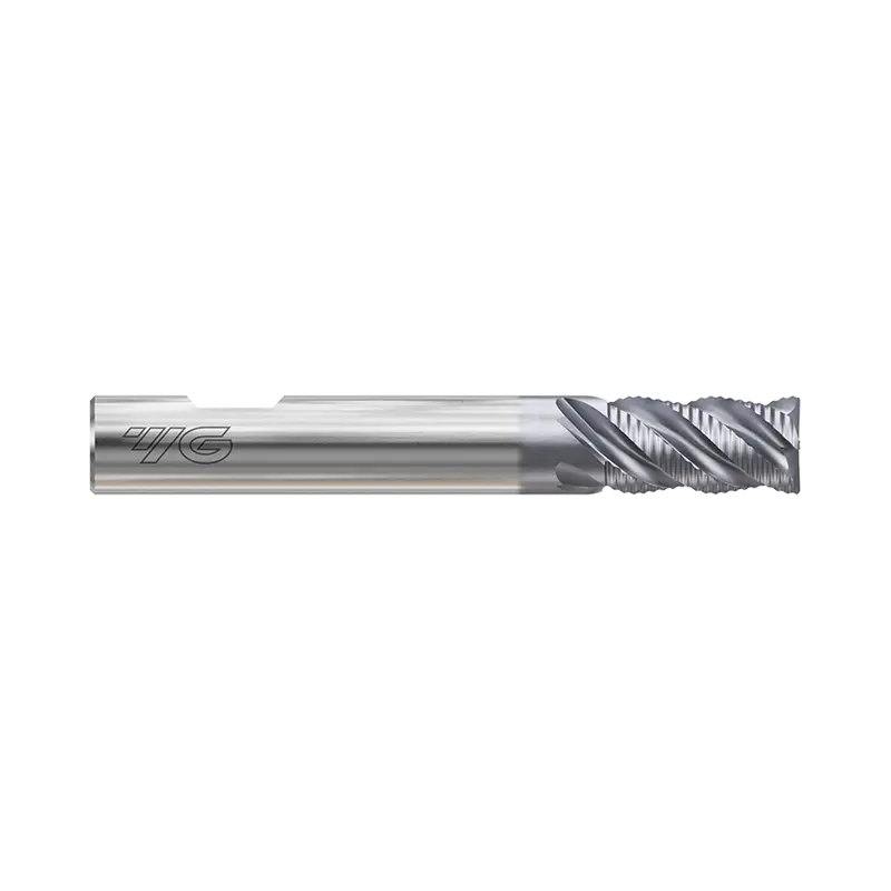 Gyf95 Hss-Pm Coated Multi-Helix Corner-Radiused Roughing End Mill — Short Flat Shank 1