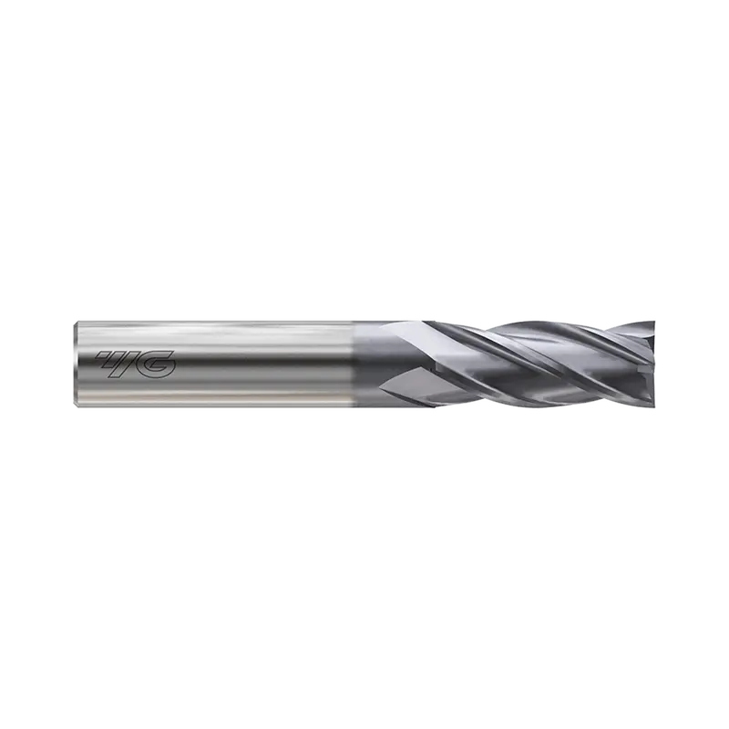 Gyf96 Hss-Pm Coated 4-Flute Short-Length End Mill — Flat Shank 1