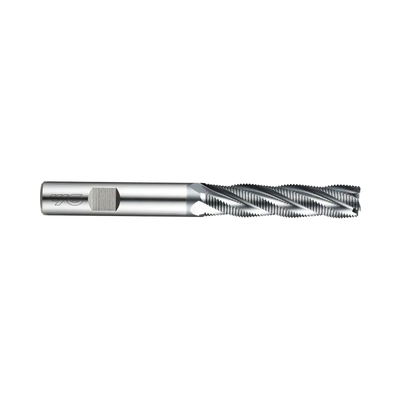 Gyf98 Hss-Pm Coated Fine-Tooth Roughing End Mill — Long-Length Flat Shank 1