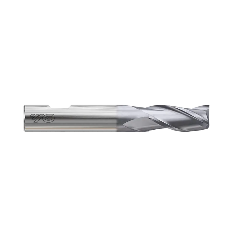 Gyg01 Hss-Pm Coated 3-Flute Short-Length End Mill — Flat Shank 1