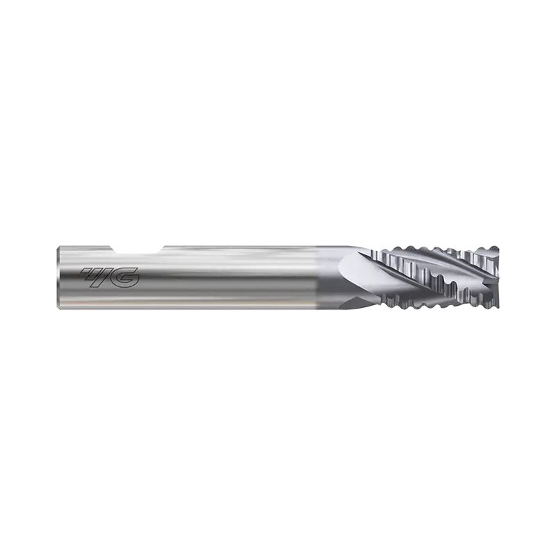Gyg03 Hss-Pm Coated Coarse-Tooth Roughing End Mill — Short-Length Flat Shank 1