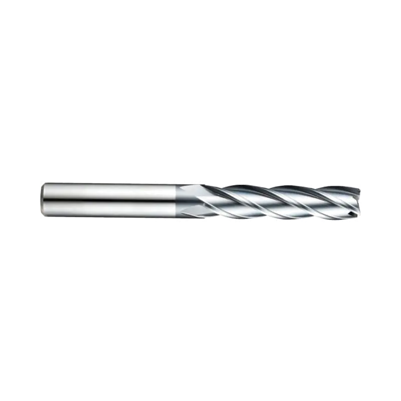 Gyg76 Hss-Pm Coated 4-Flute Long-Length End Mill — Plain Shank 1