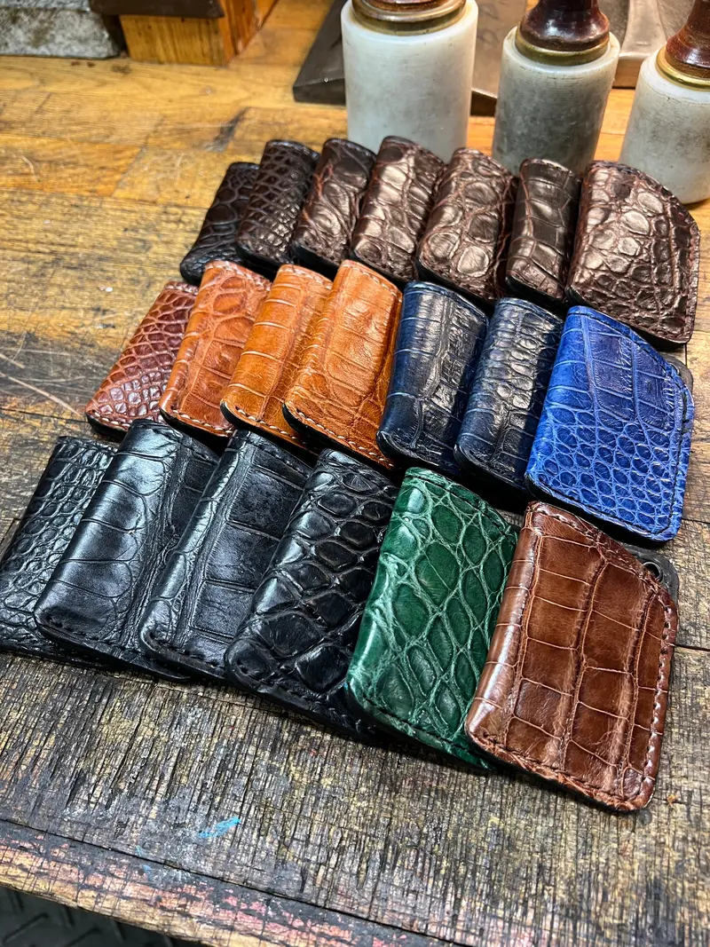 Handcrafted American Alligator Minimalist Card Wallet 1