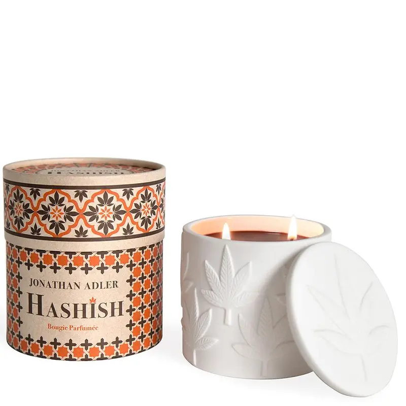 Hashish Scented Ceramic Candle – Artisan Fragrance Vessel 1