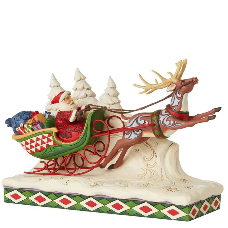 Heartwood Creek Handcrafted Santa Figurines 1
