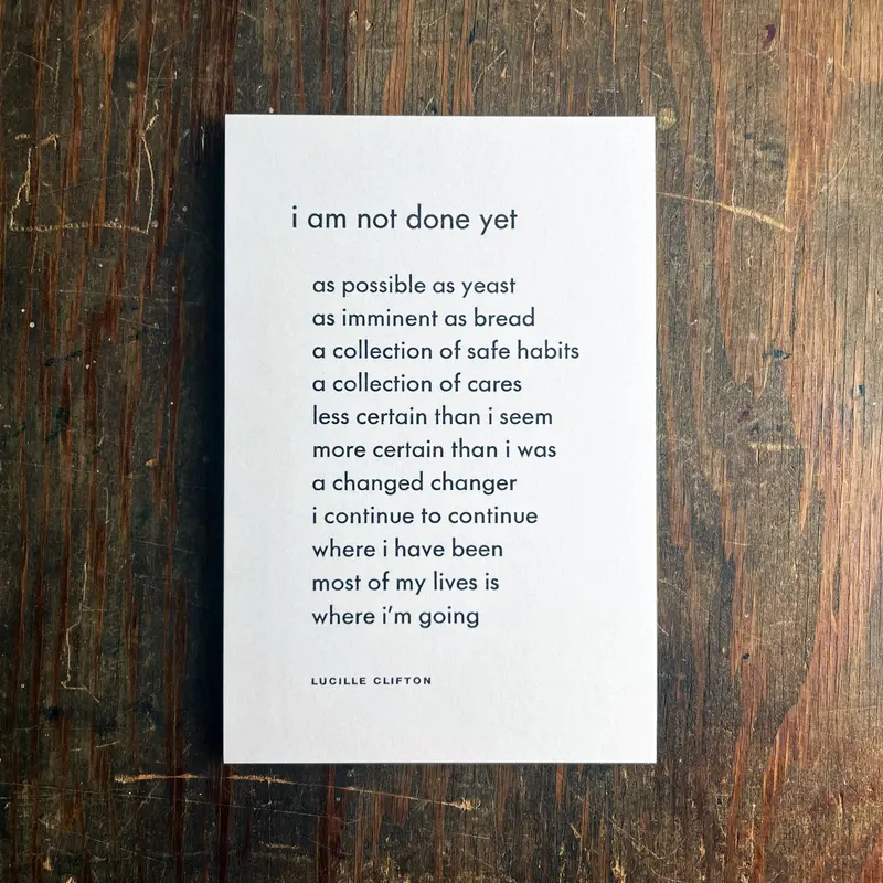 'I Am Not Done Yet' Empowerment Card 1