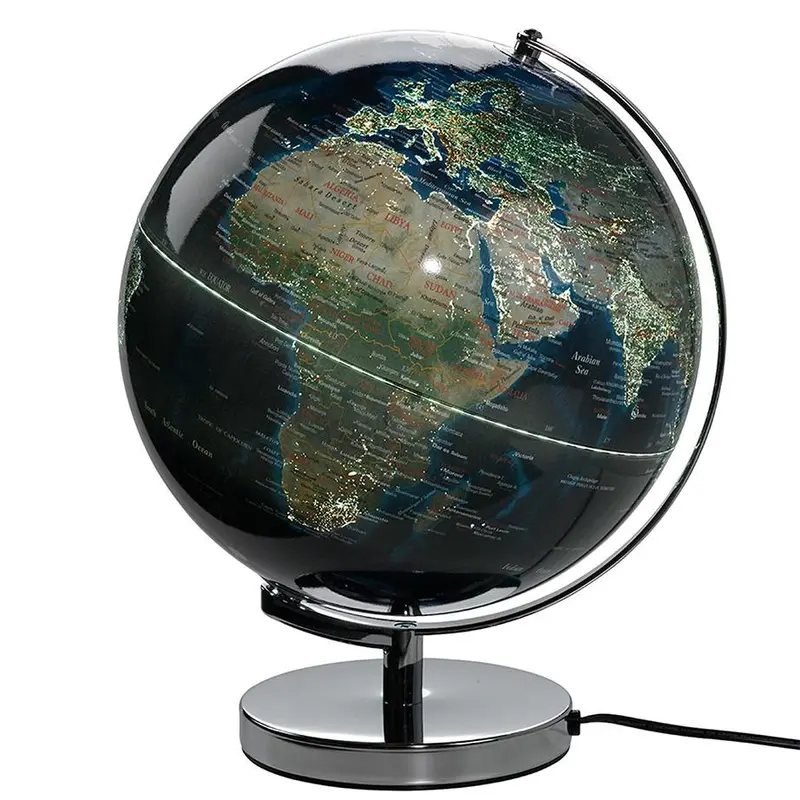 Illuminated City Skyline Globe Decor 1