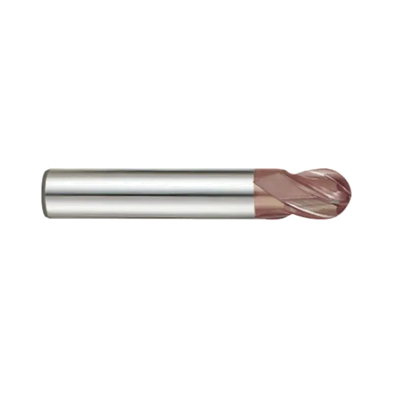 K-2 Solid Carbide 4-Flute Ball Nose End Mill – Plain Shank 1