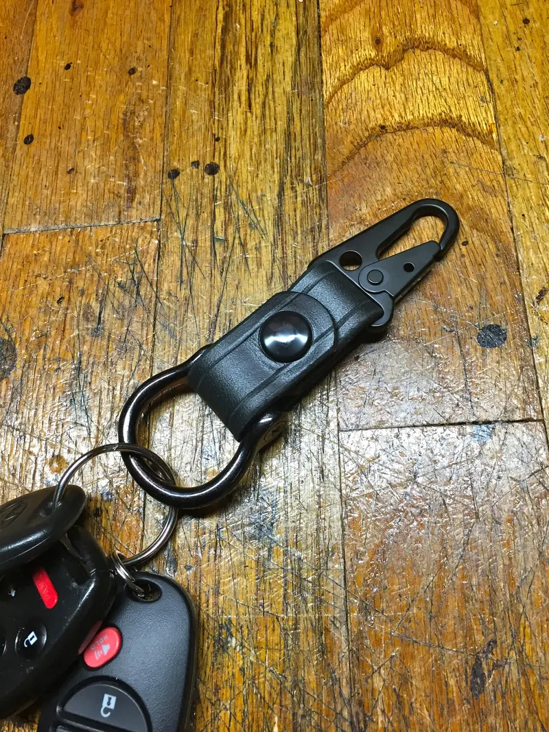 Matte Black Utility Clip Lanyard – Single Snap Or Copper Rivet Option 1