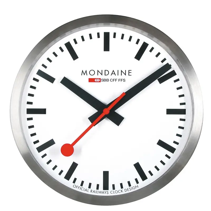 Mondaine Swiss Railways Stop 2 Go Wall Clock – Iconic Design With Dual Functionality 1