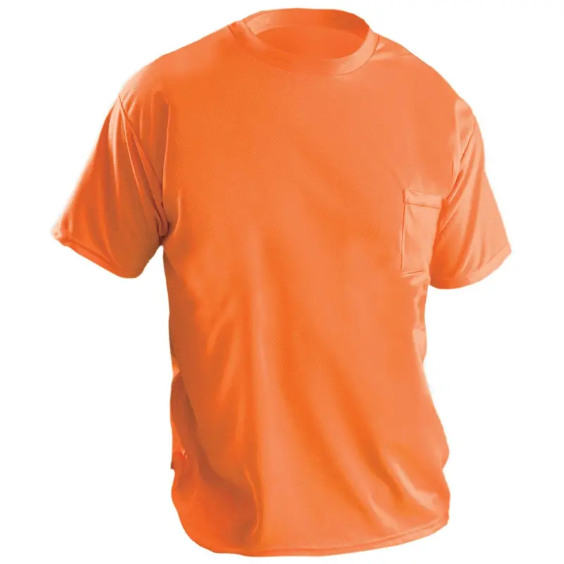 Occunomix Lux-Xsspb Wicking Short-Sleeve Birdseye Safety Tee – Hi-Vis Yellow/Orange 1