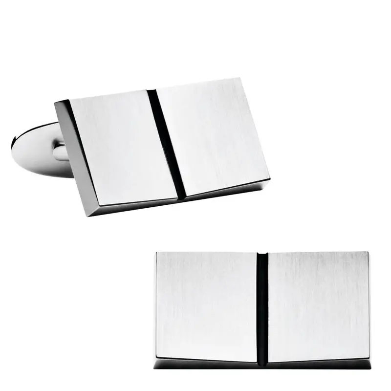 Open Book–Style Stainless Steel Cufflinks 1