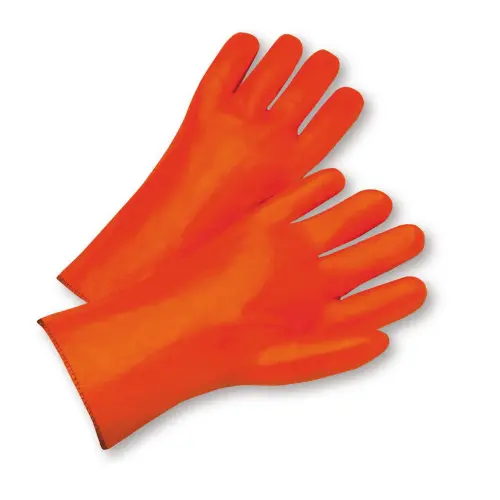 Pip 1027Or 12-Inch Foam-Lined Pvc Chemical-Resistant Glove – Orange (12 Pairs) 1