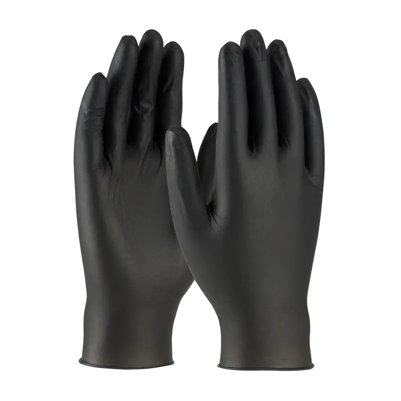 Pip 63-632Pf Powder-Free Black Nitrile Gloves (4 Mil, Textured Grip) – 10-Box Case 1