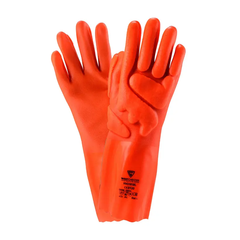 Pip Impact-Resistant Pvc-Dipped Gloves With Interlock Liner & Rough-Textured Finish – 14-Inch Length 1