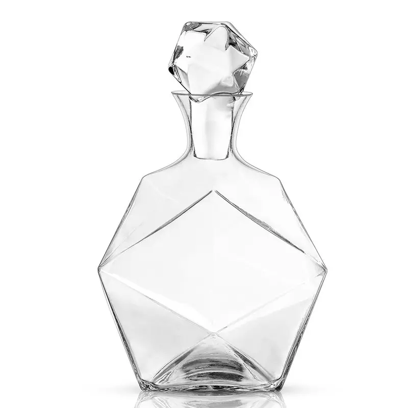 Raye Geometric Faceted Glass Decanter 1