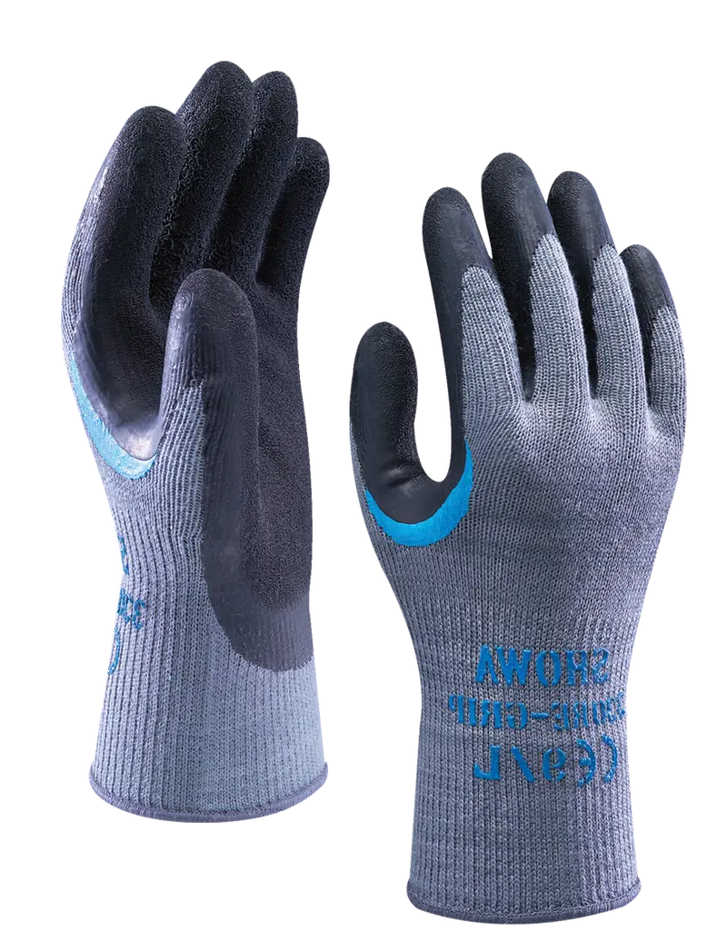 Showa Atlas 330 Blue Latex-Dipped Palm And Fingertip Gloves – 12 Pairs 1