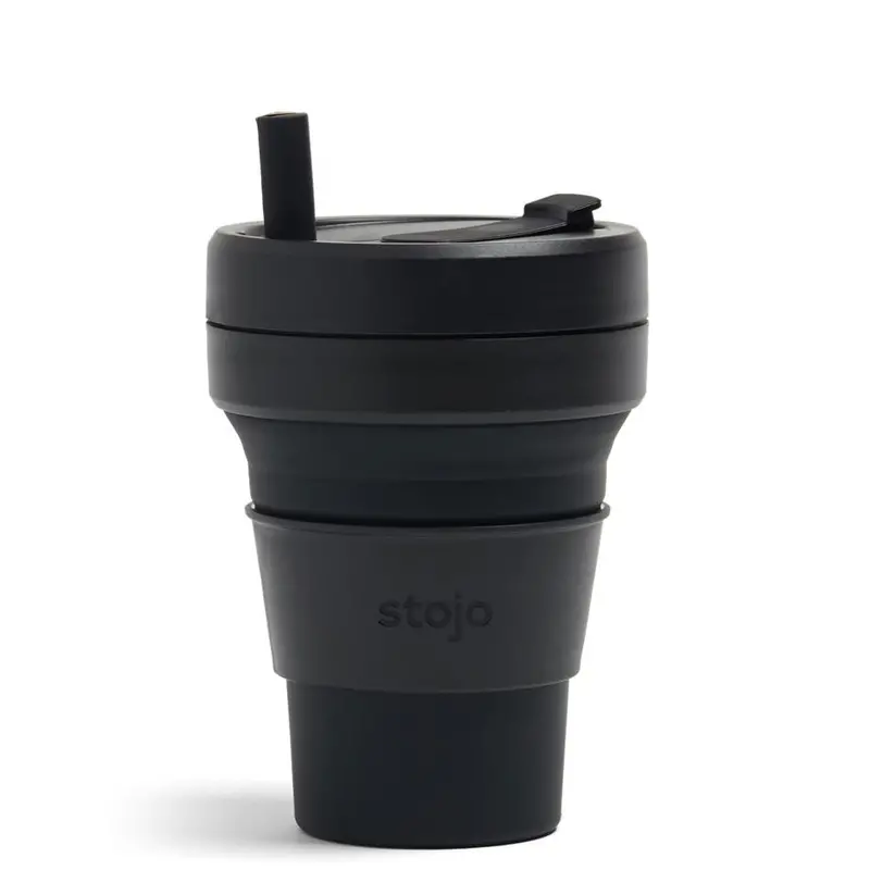 Stojo Collapsible Travel Cup In Ink Blue – Portable & Leakproof 1