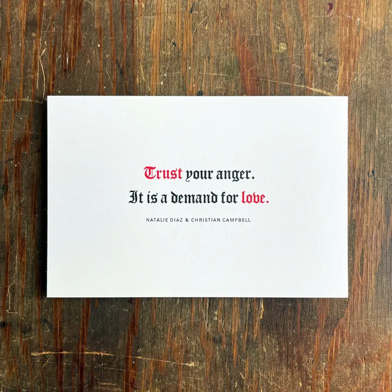 Trust Your Anger Empowerment Notecard 1